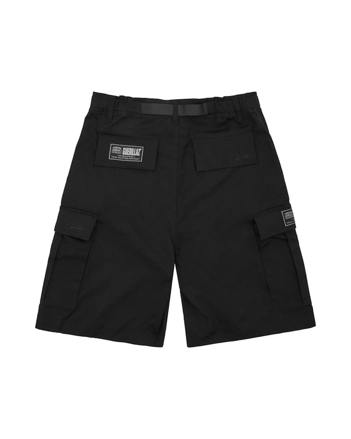 Corteiz Alcatraz Cargo Shorts Triple Black