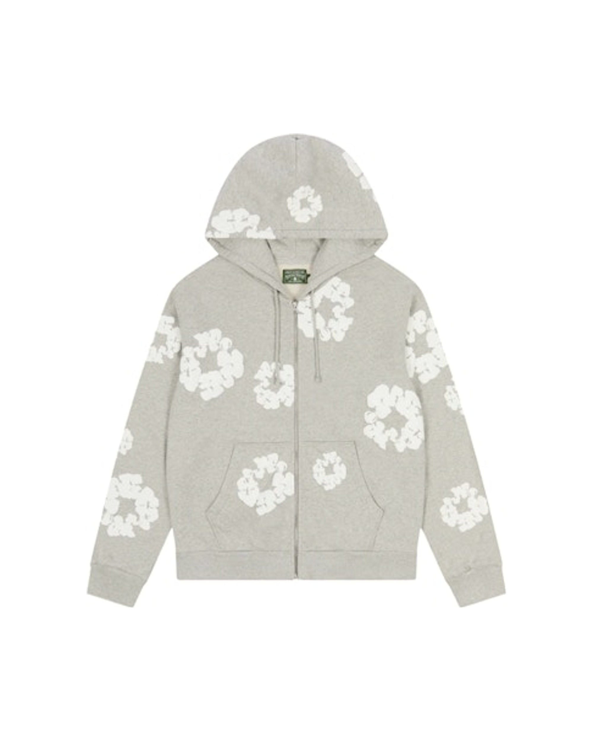Denim Tears Cotton Wreath Zip Hoodie Grey