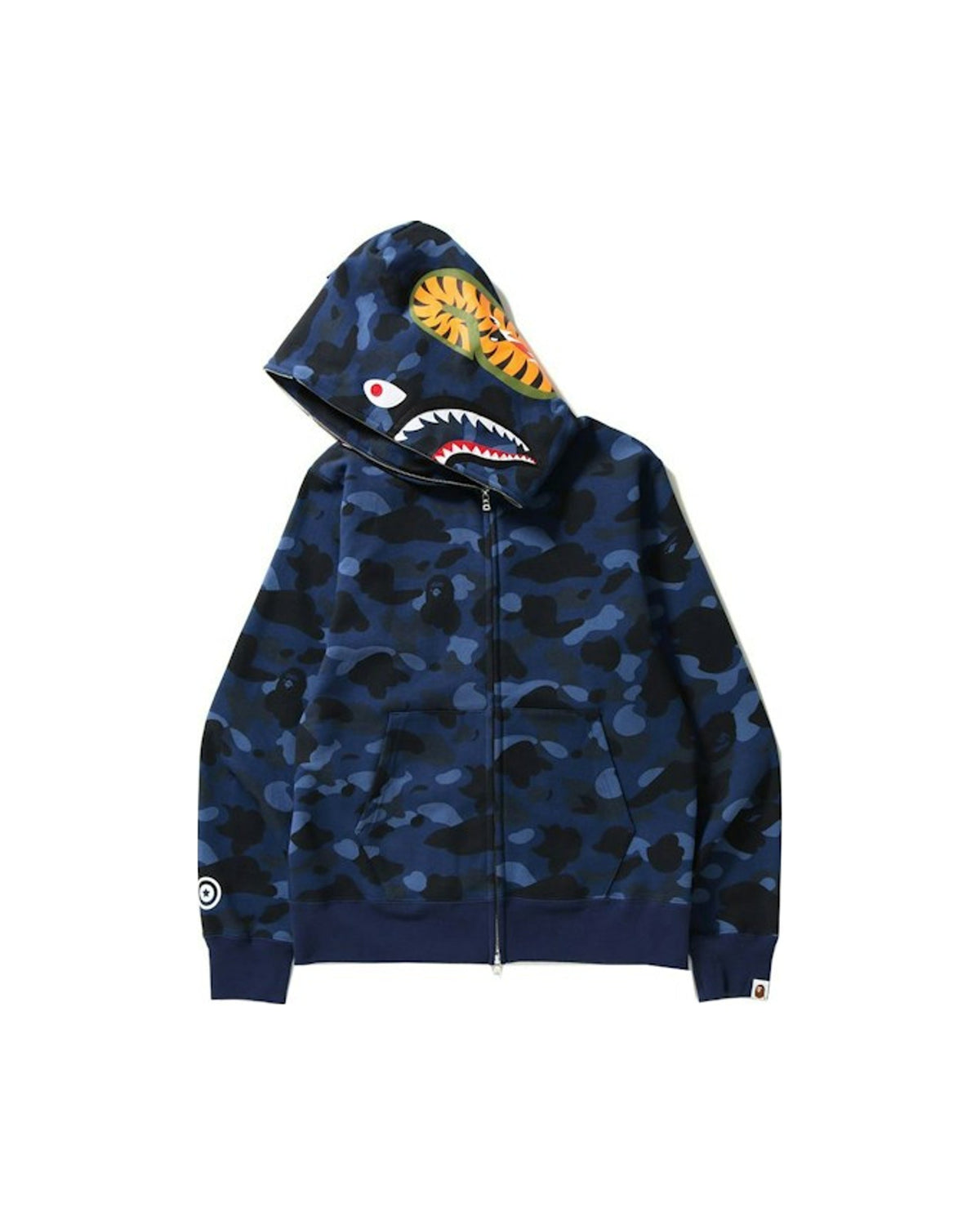 BAPE Color Camo Shark Full Zip Hoodie (FW21) Navy