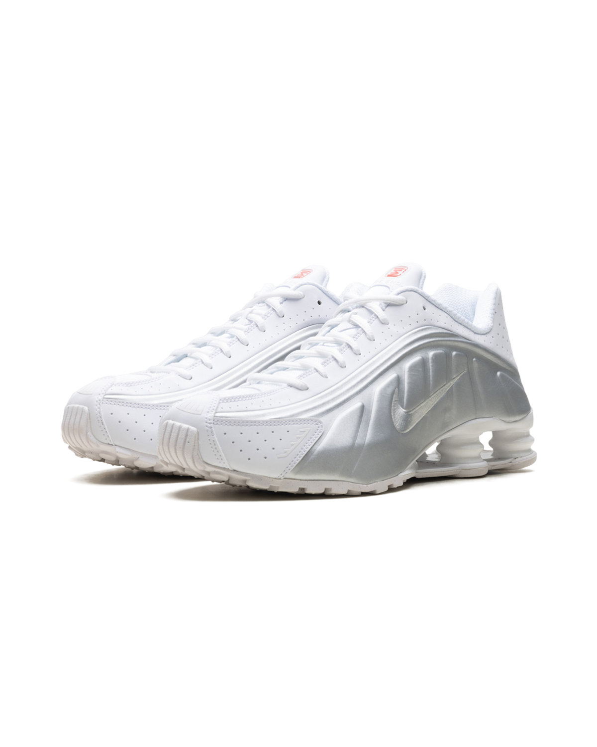 Nike Shox R4 White Bright Crimson Metallic Silver